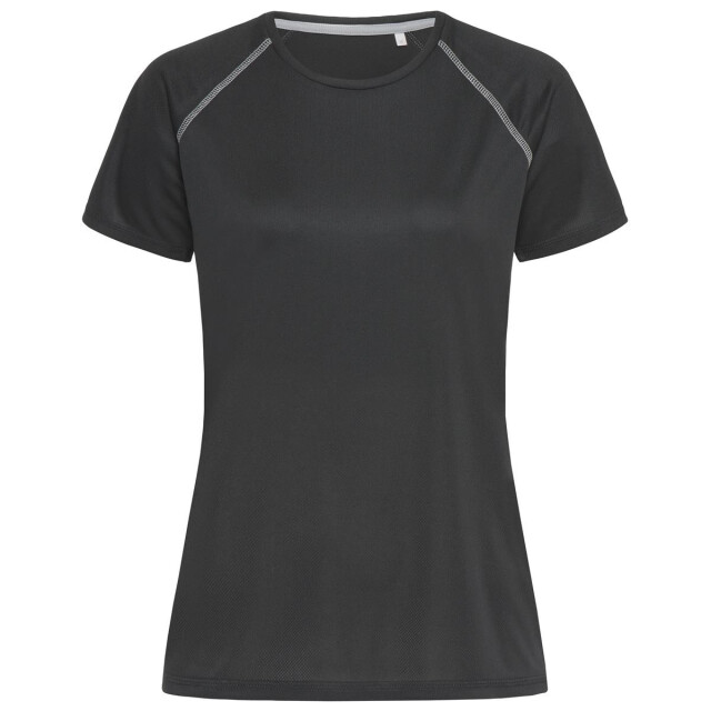 Stedman Stars Dames team raglan actief t-shirt UTLT5612_blackopal large