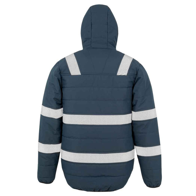 Result Unisex ripstop hi-vis gewatteerd jack voor volwassenen UTLT5936_navy large