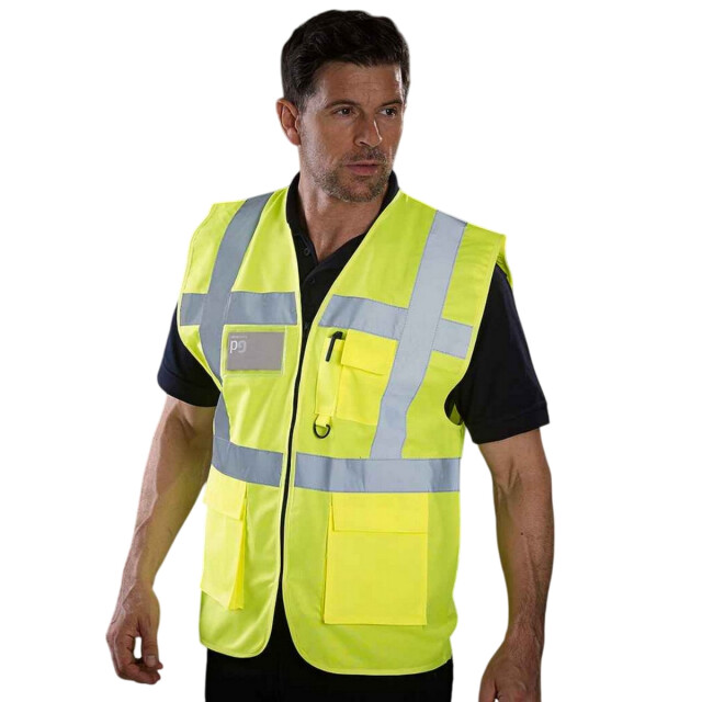 Yoko Unisex executive gerecycled hi-vis vest voor volwassenen UTLT6083_yellow large