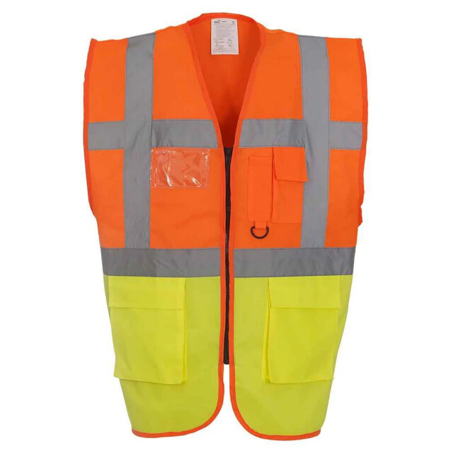 Yoko Unisex executive gerecycled hi-vis vest voor volwassenen UTLT6083_orangeyellow large