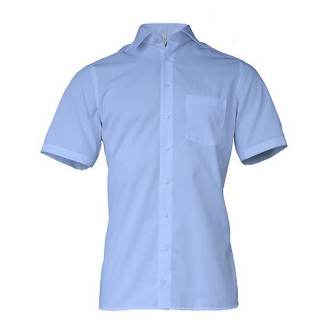 Marvelis Heren chambray comfort overhemd met korte mouwen UTLT5683_blue large