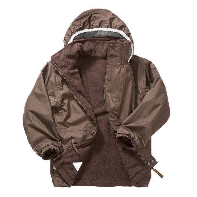Result Kinder/kinder stormdri 4000 omkeerbaar fleecejack UTLT6166_brown large