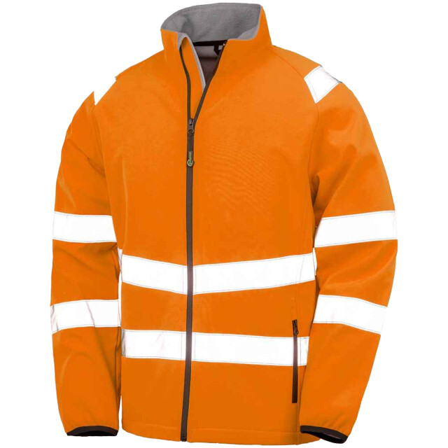 Result Heren bedrukbare veiligheidssoft shell jas UTLT6168_fluorescentyellowblack large
