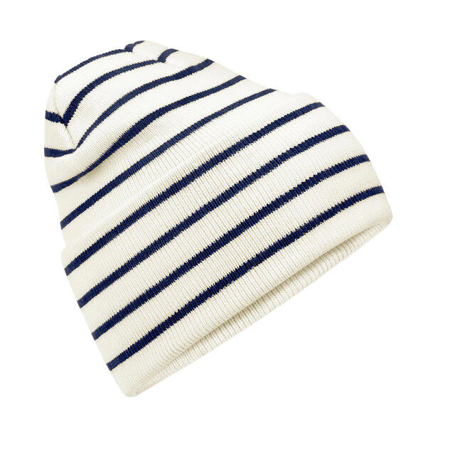 Beechfield Originele gestreepte muts UTLT929_softwhite large