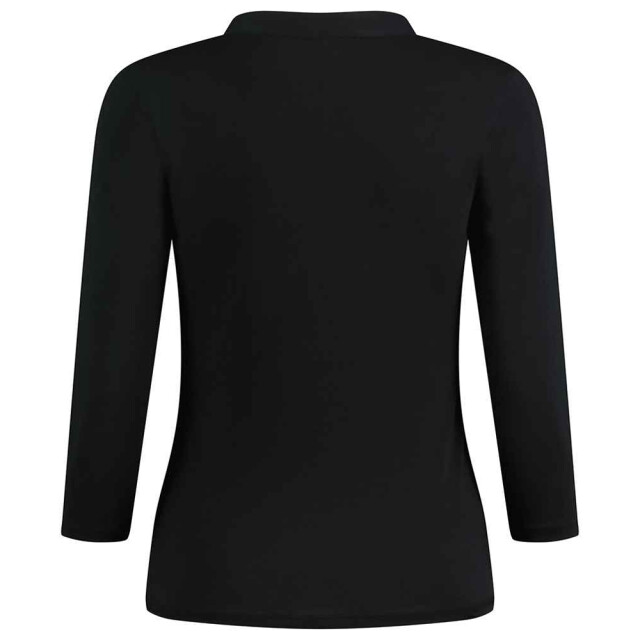 Kustom Kit Dames top met mandarijnkraag en 3/4 mouwen UTLT5973_black large