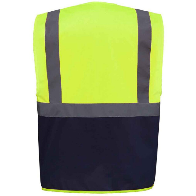Yoko Unisex executive gerecycled hi-vis vest voor volwassenen UTLT6083_yellownavy large