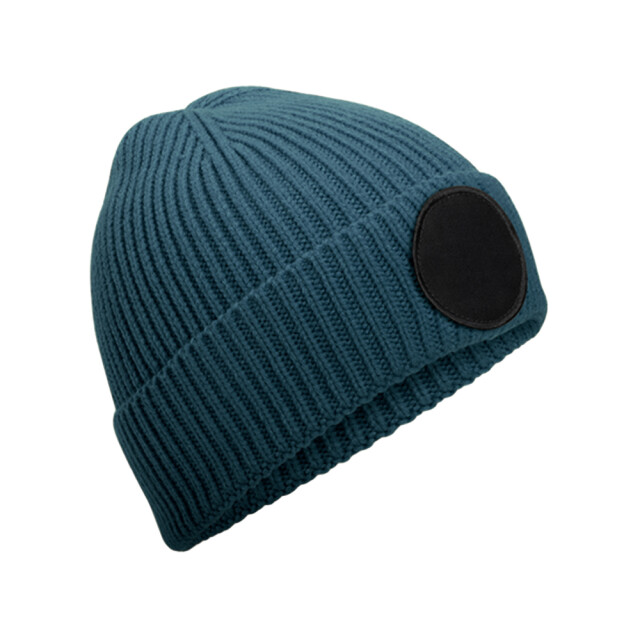 Beechfield Circulaire patch beanie UTLT940_airforceblueblack large