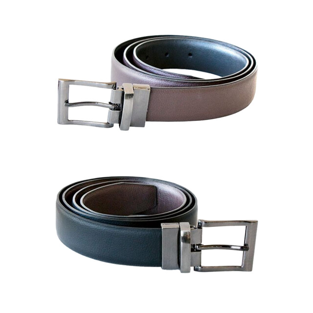 Korntex Unisex schaffhausen omkeerbare tailleband voor volwassenen UTLT6161_blackbrown large