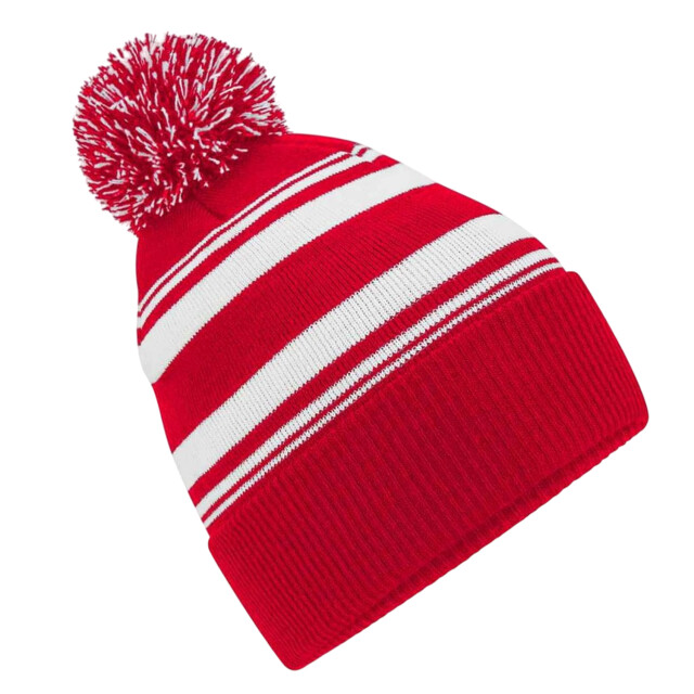 Beechfield Gestreepte muts UTLT937_classicred large