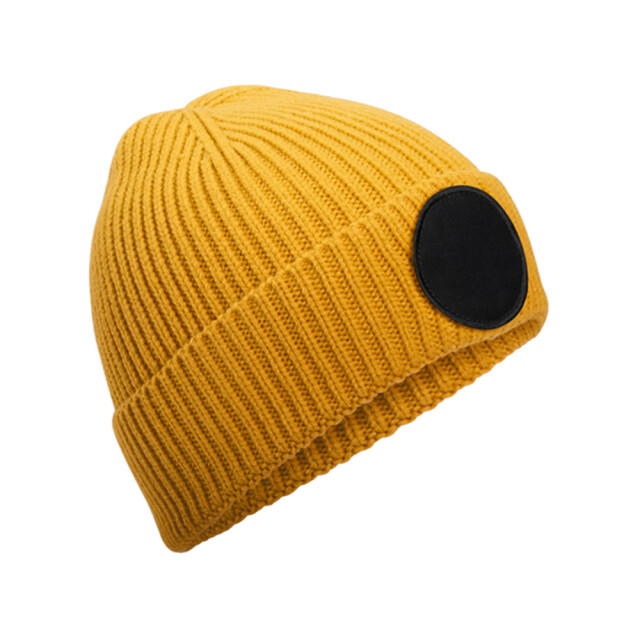 Beechfield Circulaire patch beanie UTLT940_mustardblack large