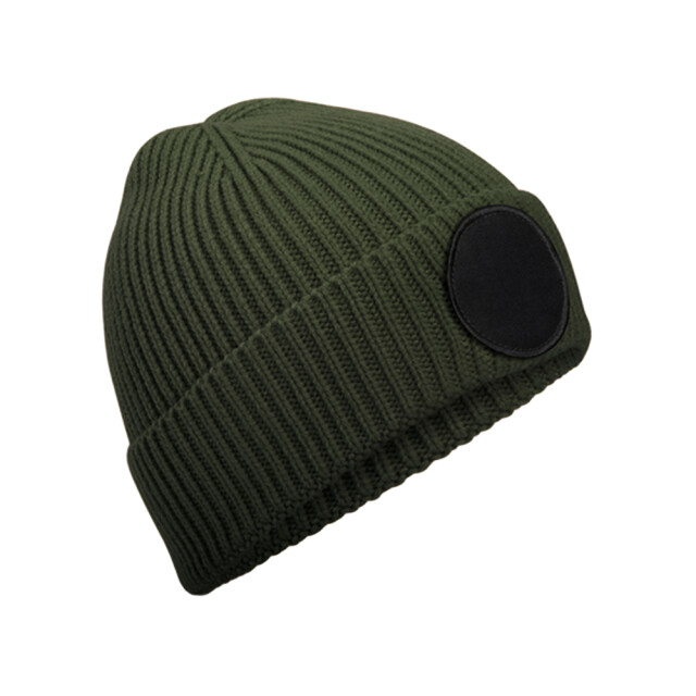 Beechfield Circulaire patch beanie UTLT940_olivegreenblack large