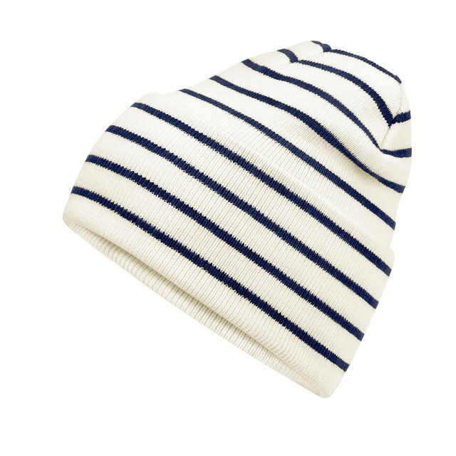 Beechfield Originele gestreepte muts UTLT929_softwhite large