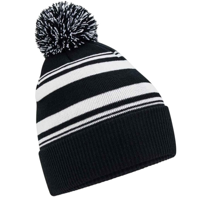Beechfield Gestreepte muts UTLT937_blackwhite large