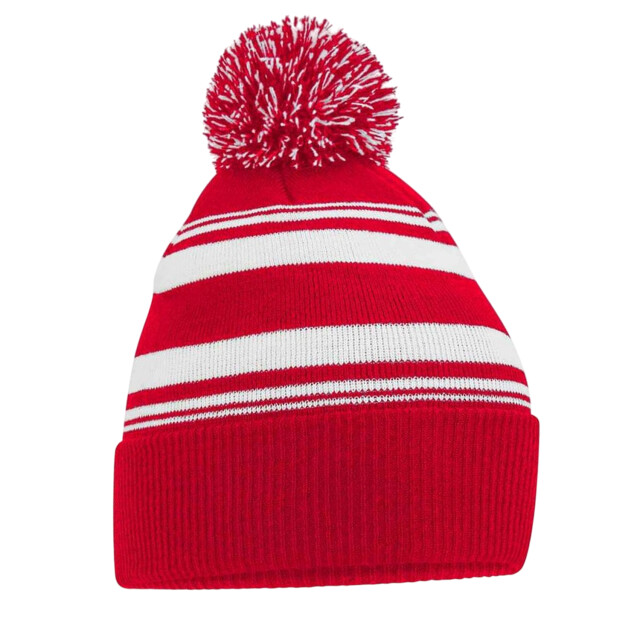Beechfield Gestreepte muts UTLT937_classicred large