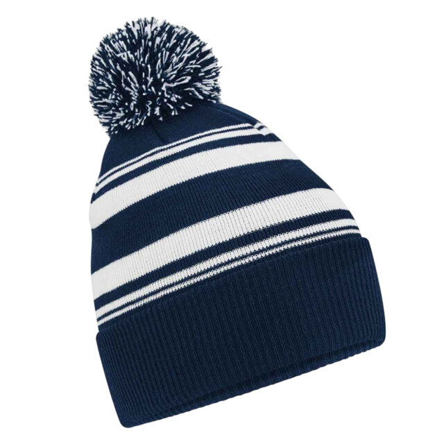 Beechfield Gestreepte muts UTLT937_frenchnavy large