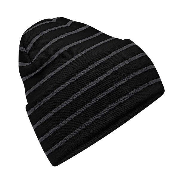 Beechfield Originele gestreepte muts UTLT929_black large