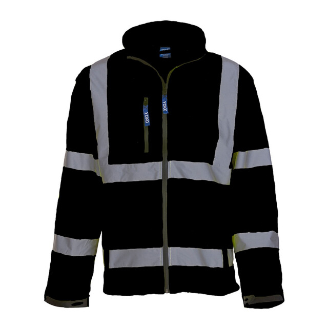 Yoko Unisex 2 band hi-vis soft shell jas voor volwassenen UTLT5558_black large