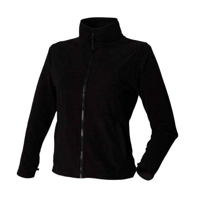 Henbury Dames microfleece-jasje UTLT5571_black large