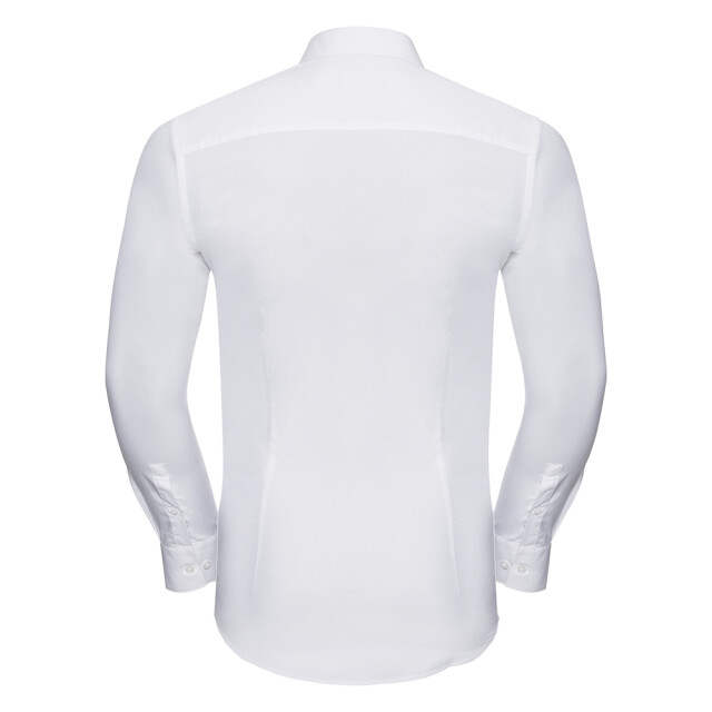 Russell Athletic Heren ultimate stretch fitted overhemd met lange mouwen UTLT5566_white large