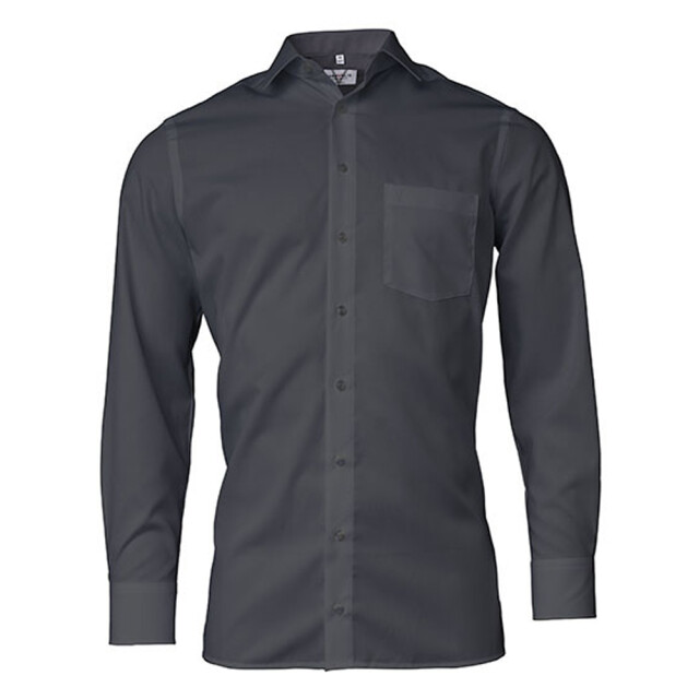 Marvelis Herenhemd met lange mouwen in chambray modern UTLT5153_anthracite large