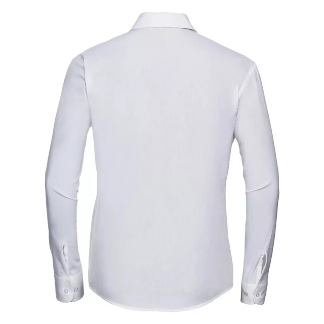 Russell Athletic Dames klassiek popeline easy-care overhemd met lange mouwen UTLT5097_white large