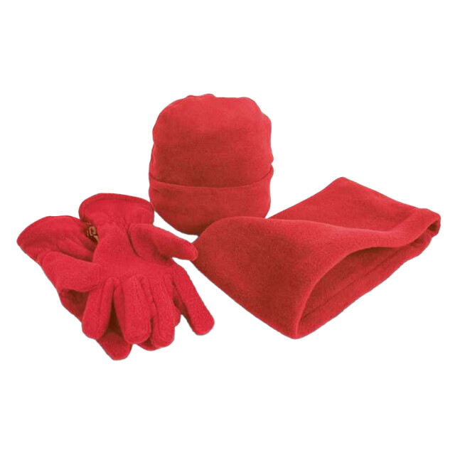 Result Polartherm muts handschoenen en sjaal set UTLT5092_red large