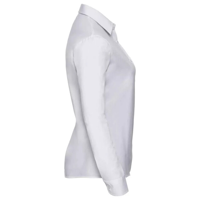 Russell Athletic Dames klassiek popeline easy-care overhemd met lange mouwen UTLT5097_white large