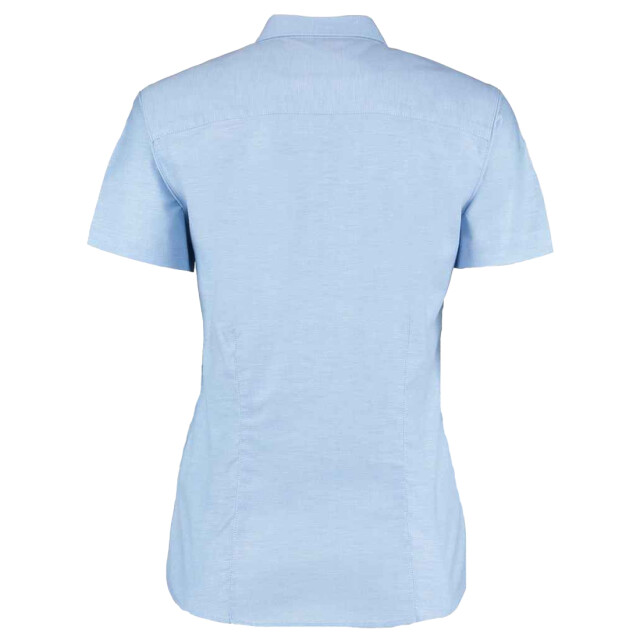 Kustom Kit Dames oxford getailleerde overhemd met korte mouwen UTLT4690_lightblue large