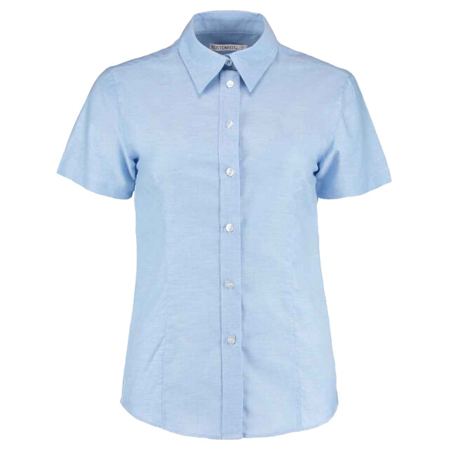 Kustom Kit Dames oxford getailleerde overhemd met korte mouwen UTLT4690_lightblue large