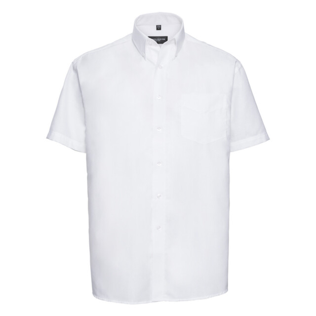 Russell Athletic Heren klassiek effen oxford overhemd met korte mouwen UTLT4622_white large