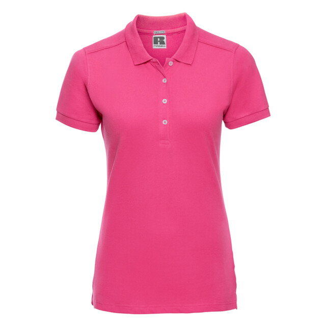Russell Athletic Dames stretch fitted poloshirt UTLT4619_fuchsia large