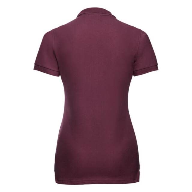 Russell Athletic Dames stretch fitted poloshirt UTLT4619_burgundy large