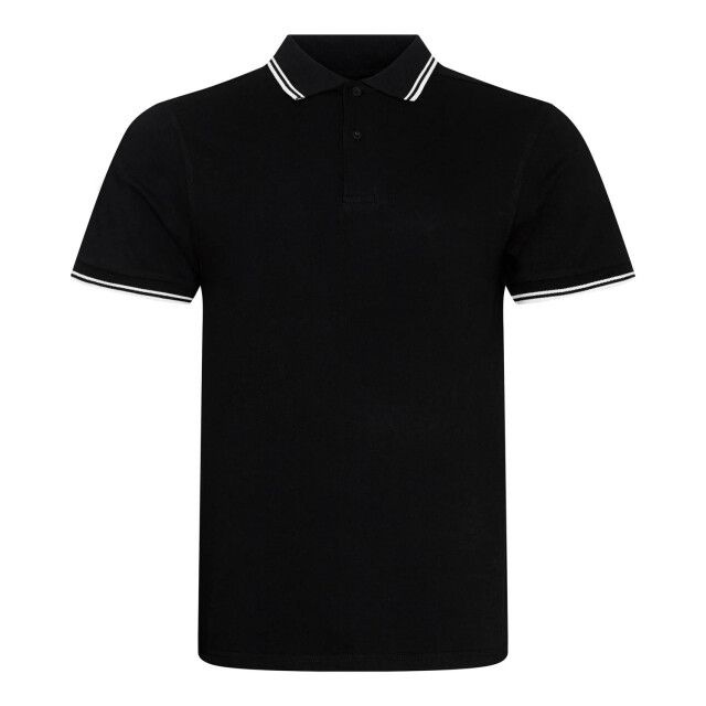 Awdis Heren gestipt stretch poloshirt UTLT3823_blackwhite large