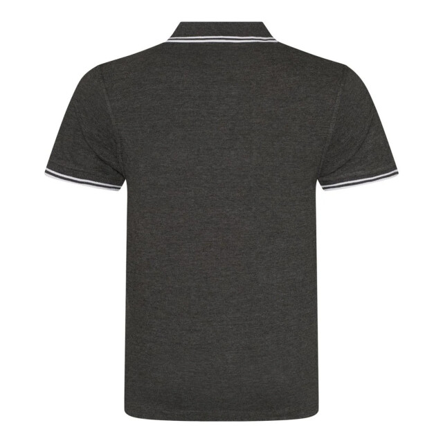 Awdis Heren gestipt stretch poloshirt UTLT3823_charcoalwhite large