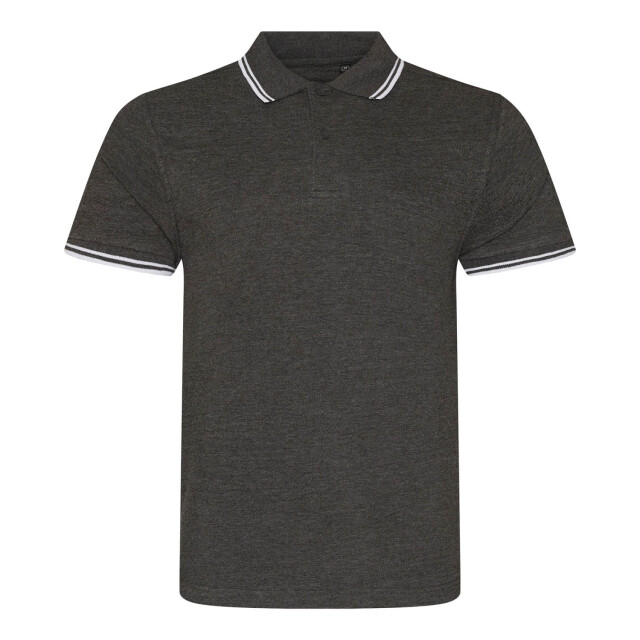 Awdis Heren gestipt stretch poloshirt UTLT3823_charcoalwhite large