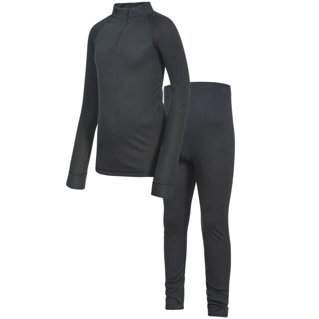 Trespass Kinderen unisex unite360 thermische basislaagset (boven- en onderkant) UTTP980_black large