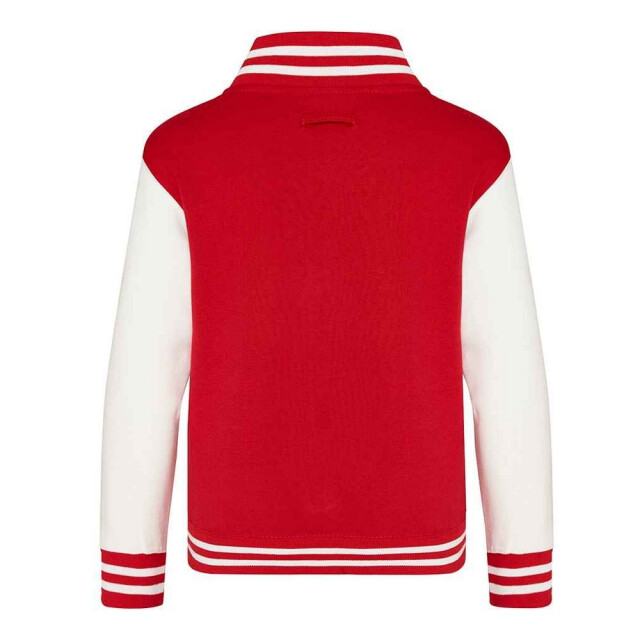Awdis Varsity jas met contraststrepen voor kinderen UTLT3260_fireredwhite large