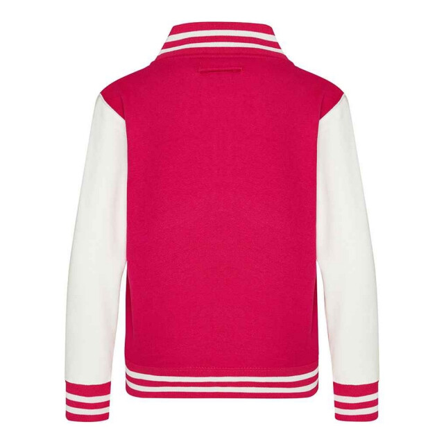 Awdis Varsity jas met contraststrepen voor kinderen UTLT3260_hotpinkwhite large