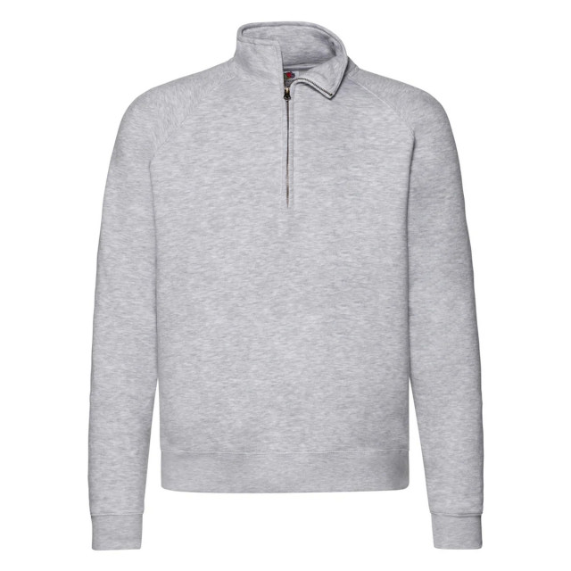 Fruit of the Loom Heren premium effen quarter zip raglan sweatshirt UTLT3233_heathergrey large