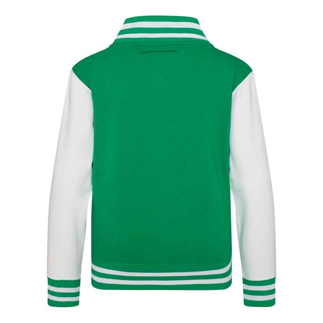 Awdis Varsity jas met contraststrepen voor kinderen UTLT3260_kellygreenwhite large