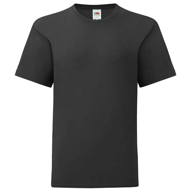 Fruit of the Loom Kinderen/kinderen iconisch t-shirt UTLT3179_black large