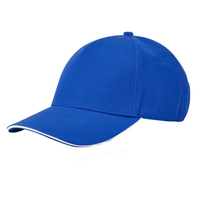 Beechfield Earthaware klassieke organic cotton 5 panel baseball cap UTLT3125_brightroyalwhite large