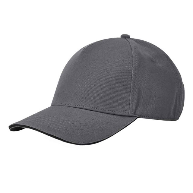 Beechfield Earthaware klassieke organic cotton 5 panel baseball cap UTLT3125_graphitegreyblack large