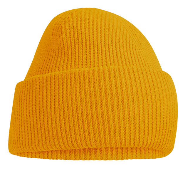 Beechfield Klassieke, diep gebreide muts UTLT2405_mustard large