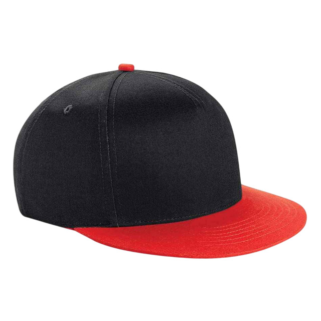 Beechfield Kinder/kinder snapback cap UTLT2293_blackbrightred large