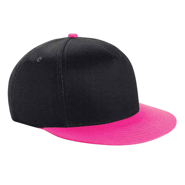Beechfield Kinder/kinder snapback cap UTLT2293_blackfuchsia large
