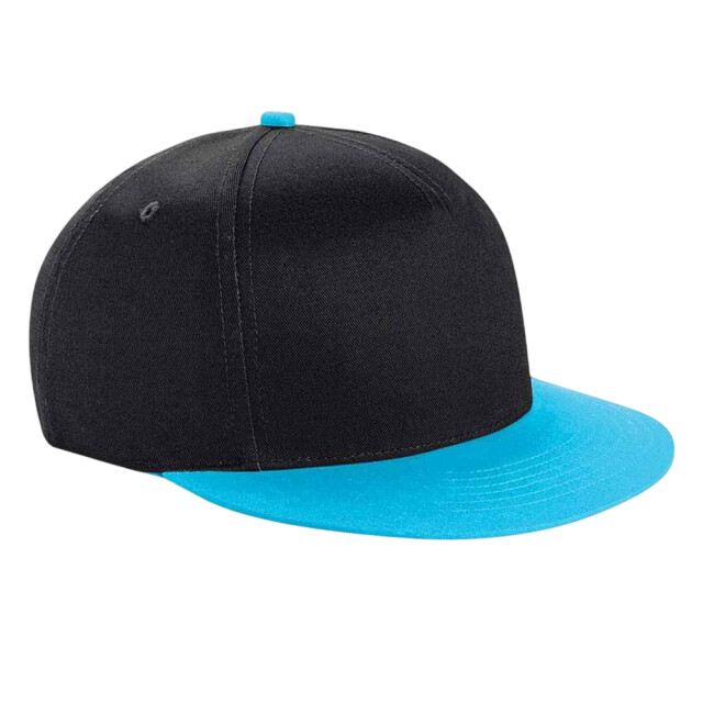 Beechfield Kinder/kinder snapback cap UTLT2293_blacksurfblue large