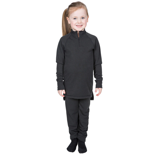 Trespass Kinderen unisex unite360 thermische basislaagset (boven- en onderkant) UTTP980_black large