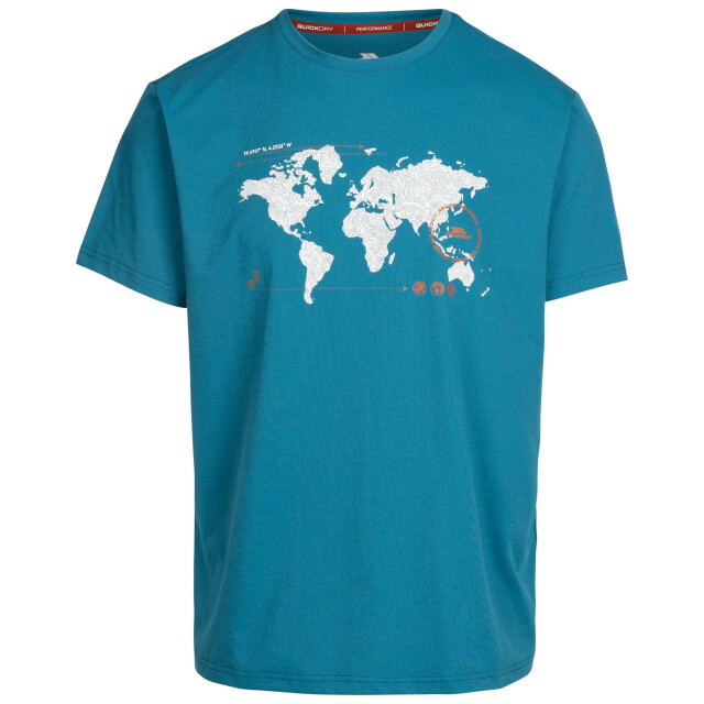 Trespass Heren ohio kaart tp75 t-shirt UTTP6669_bondiblue large