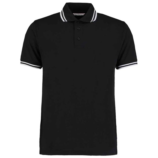 Kustom Kit Heren superwash 60c getipt klassiek poloshirt UTLT5245_blackwhite large